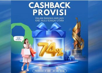 Rayakan Harjad ke-74 HSU, Bank Kalsel Tebar Promo Cashback Provisi