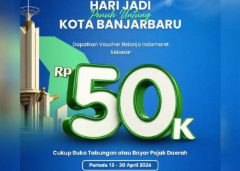 Bank Kalsel Bagikan Voucher Rp 50 Ribu Indomaret Rayakan Harjad Banjarbaru