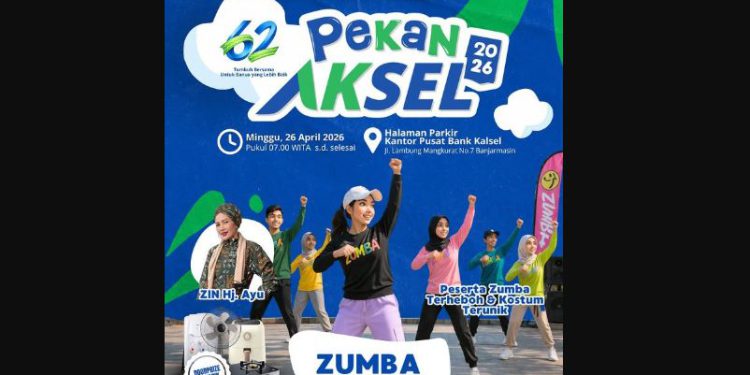 Zumba bareng Bank Kalsel. (foto : istimewa)