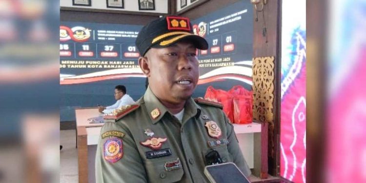 Kabid Tibum Satpol PP Banjarmasin M Syarmani. (foto : shn/seputaran)