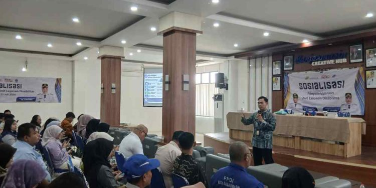 Sosialisasi Penyelenggaraan Unit Layanan Disabilitas bidang ketenagakerjaan. (foto : shn/seputaran)