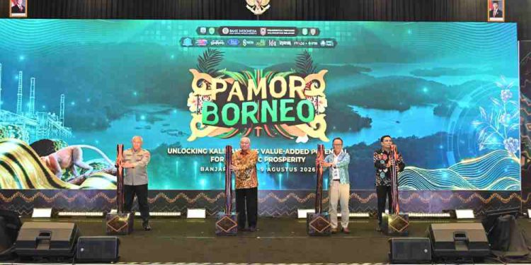 Gubernur Kalsel H Muhidin saat hadir di Pamor Borneo 2026. (foto : istimewa)