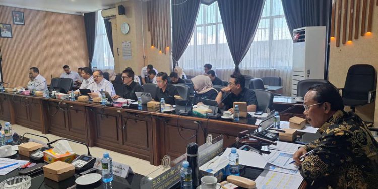 Dirut Bank Kalsel Fachrudin saat RDP dengan Komisi II DPRD Kalsel. (foto : istimewa)