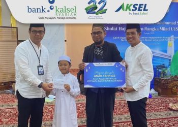 Milad ke-22 UUS Bank Kalsel Salurkan Santunan kepada Anak Yatim Piatu, Tahfidz dan Kaum Masjid