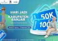 Meriahkan Harjad Banjar, Bank Kalsel Bagikan Voucher Belanja