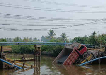 Jembatan Saka Harang Mantuil Ambruk, Akses Warga Terputus