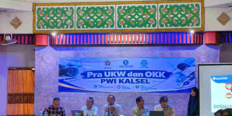 Kegiatan Pra UKW dan OKK yang digelar di PWI Kalsel. (foto : shn/seputaran)