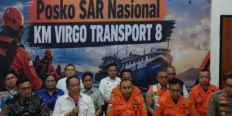 Konferensi Pers perkembangan evakuasi KM Virgo Transport 8. (foto : shn/seputaran)