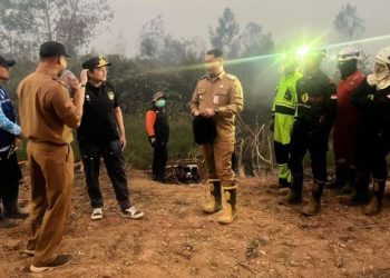 Wagub Kalsel Bersama Hasnur Group Pantau Kondisi Karhutla di Guntung Damar