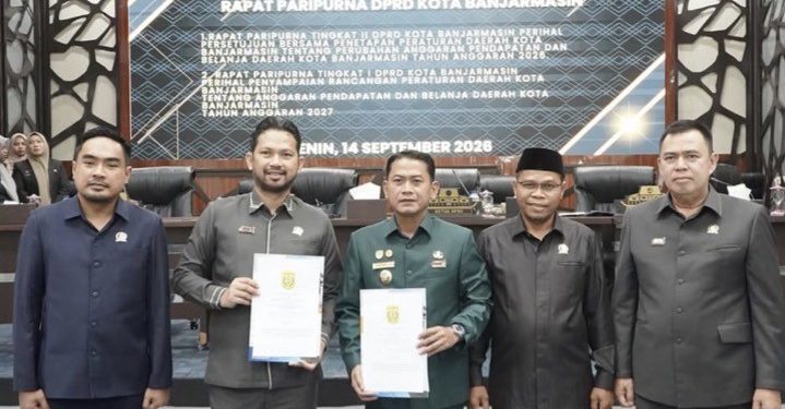 PARIPURNA : DPRD Banjarmasin menggelar Rapat Paripurna Tingkat II Perihal Persetujuan Bersama Penetapan Peraturan Daerah Kota Banjarmasin Tantang Perubahan Anggaran Pendapatan dan Belanja Daerah Kota Banjarmasin Tahun Anggaran 2026