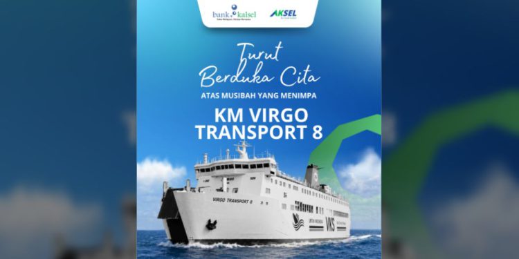 Ucapan turut berduka Bank Kalsel atas musibah KM Virgo Transport 8. (foto : IG Bank Kalsel)
